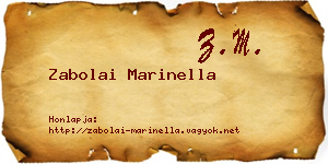 Zabolai Marinella névjegykártya